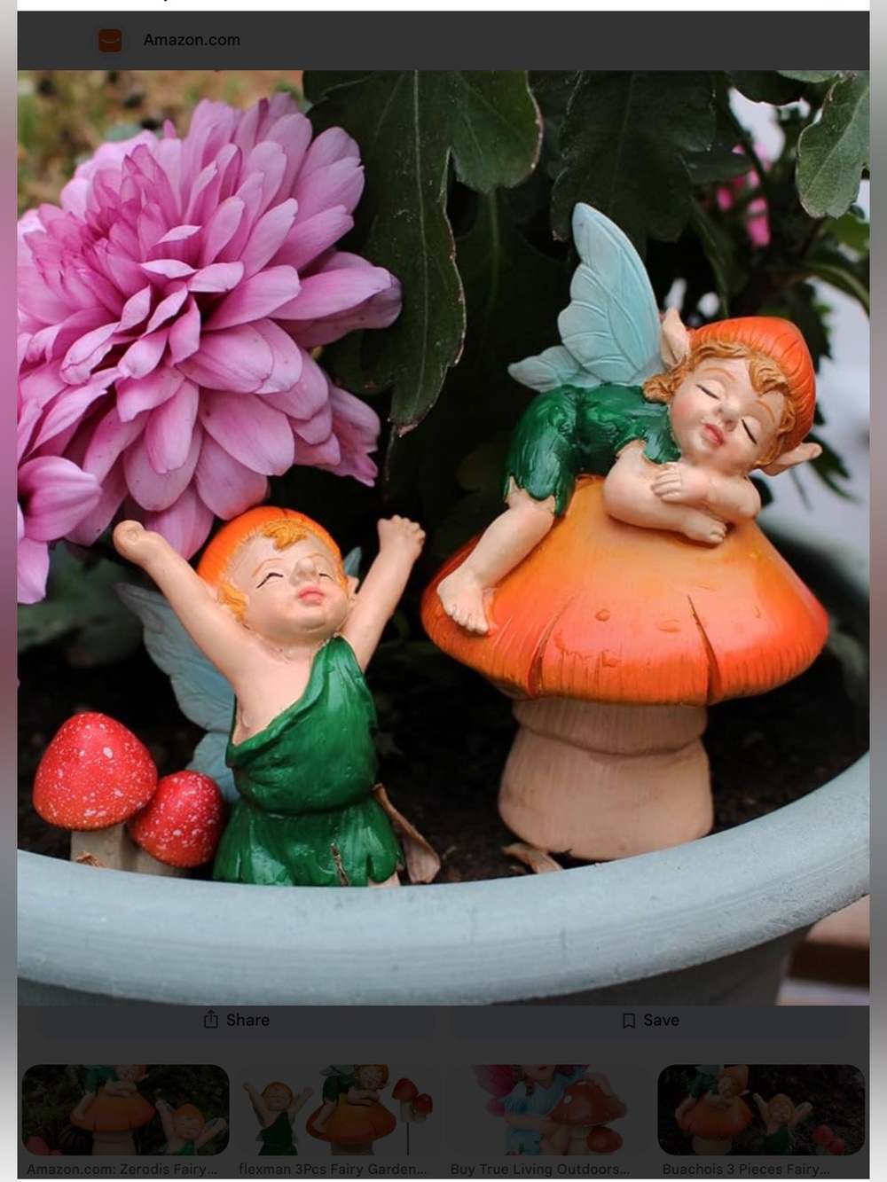 Fairy garden decorations… three-pieces